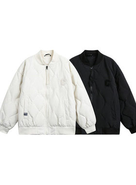 SEVENNOS-两色葫芦格棒球领羽绒服 22050-