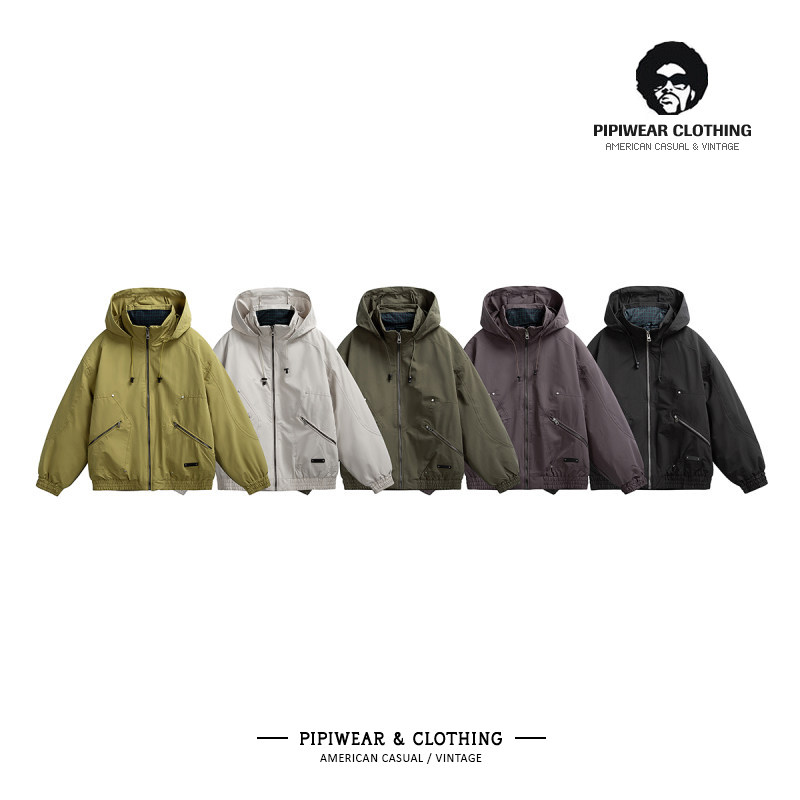 冬天日系工装连帽棉衣男士外套新款2025爆款冬季棉服防风保暖棉袄