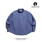 潮流新款 日系小格子廓形衬衫 翻领侧袋长袖 2025春季 衬衣男春天寸衫