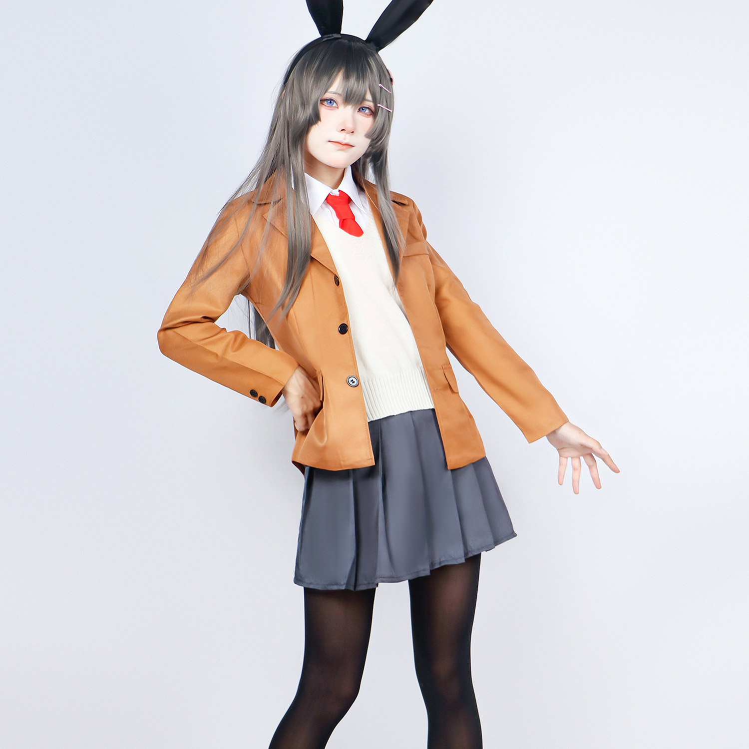 喵呜小铺青春猪头少年梦到学姐樱岛麻衣兔女郎皮衣COS动漫服装女