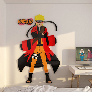 创意动漫纸 火影忍者海报墙贴画男孩生宿舍卧室装 饰品房间布置个性
