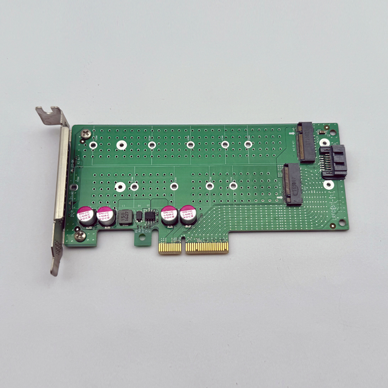 LINKREAL Pcie 转1个M.2 Nvme+1个M.2 SATA转接卡