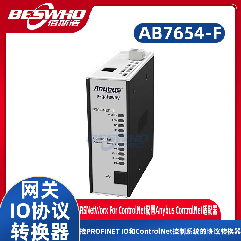 AB7654-F Anybus PROFINET IO ControlNet控制系统协议转换器网关