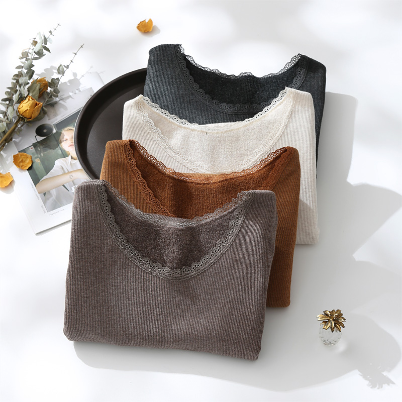 加绒加厚圆领修身美体保暖内衣