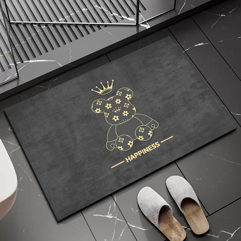 浴室地垫硅藻泥吸水脚垫厕所厨房卫生间卫浴门口防滑垫子家用地毯