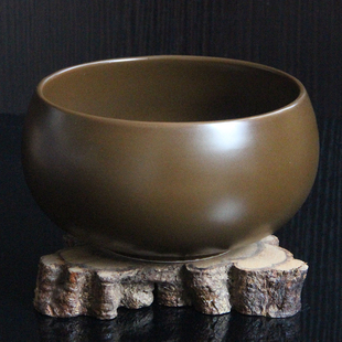 陶瓷碗钵黑色钵盂传统复古佛碗黄色白瓷青瓷和尚碗僧人居士米饭碗