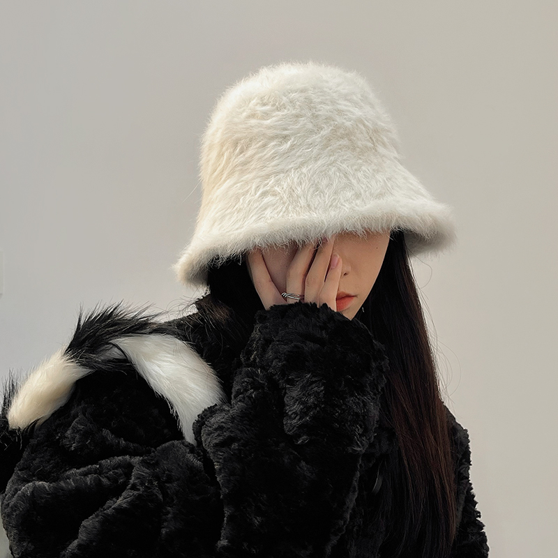 毛绒保暖百搭氛围感渔夫帽子女