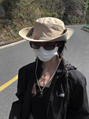 TUshu 山不见我我自见山～徒步登山帽夏季 遮阳露营钓鱼太阳渔夫帽
