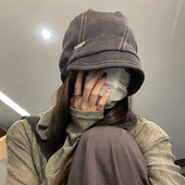 TUshu 素颜氛围感显脸小冷酷帽～大版 包头帽子时髦复古堆堆帽冷帽