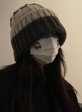 TUshu/大头社恐人bi备～大版毛线帽子女秋冬保暖护耳氛围针织帽潮