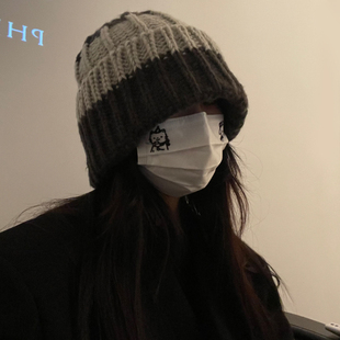 TUshu 毛线帽子女秋冬保暖护耳氛围针织帽潮 大头社恐人bi备～大版