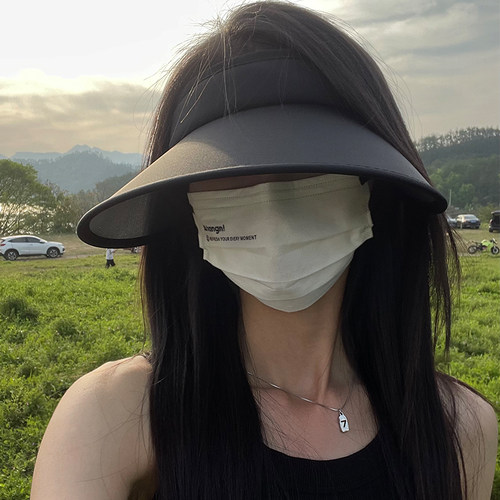 大檐uv防晒空顶帽夏季遮阳帽子女