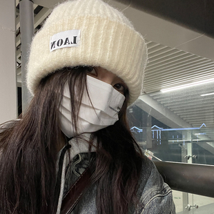 TUshu 保暖护耳毛线帽子女含羊毛针织帽包头帽 秋冬早八bi入～大版