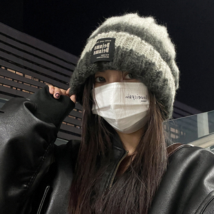 TUshu 大头围拽姐气质bi备～秋冬保暖百搭毛线帽子显脸小针织帽潮