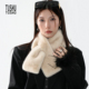 TUshu 慵懒气质感～冬季 毛毛交叉围脖女时髦百搭早八bi备保暖围脖