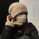 TUshu 燕麦可可大版 含羊毛毛线帽子女秋冬针织包头堆堆帽保暖护耳