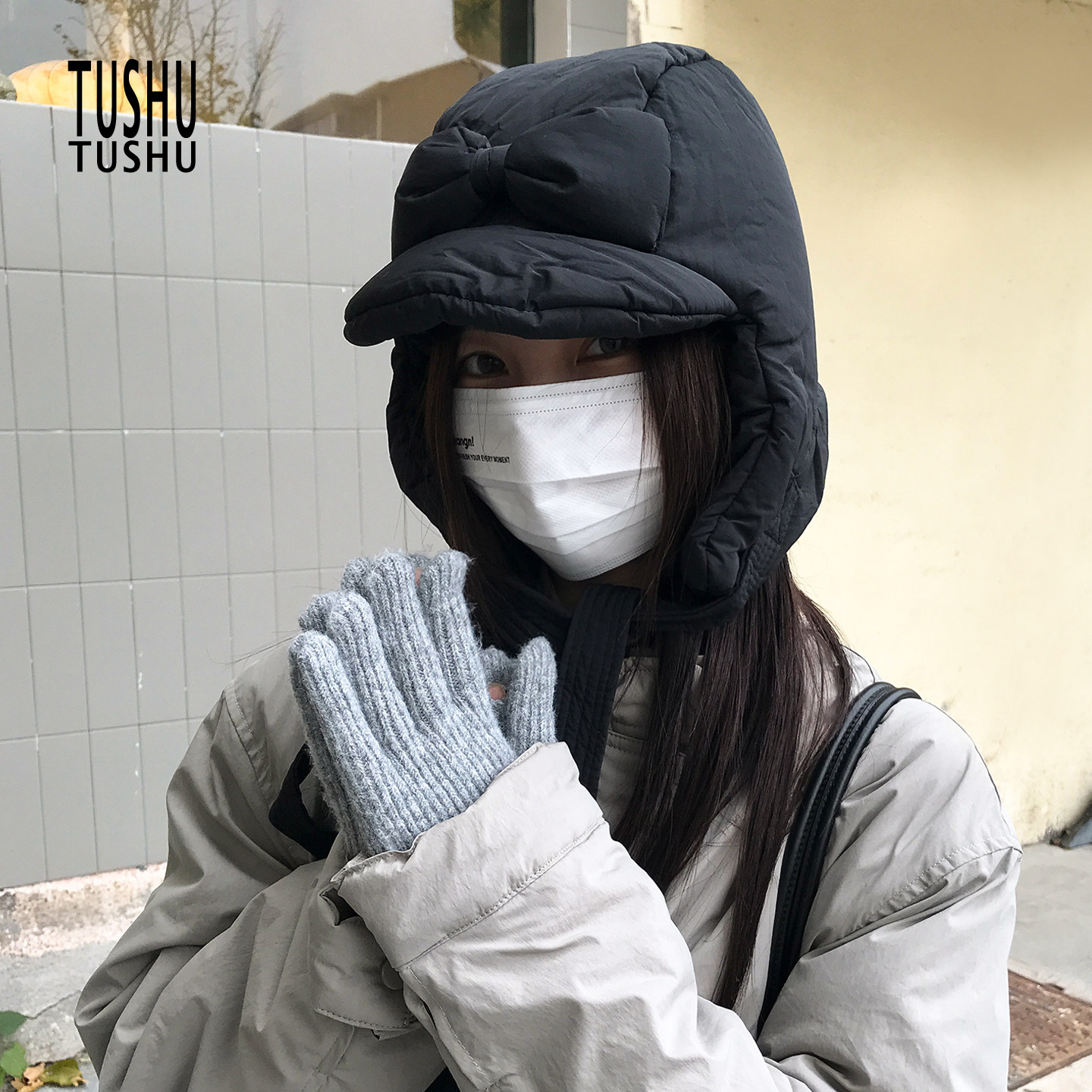 TUshu/乖乖蝴蝶结～冬季ins感雷锋帽小众韩系时髦飞行帽保暖护耳,服饰配件/皮带/帽子/围巾,帽子,淘宝优惠券,粉丝福利购,淘宝优惠卷