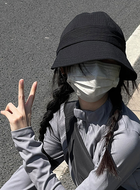 TUshu/赵露思同款渔夫帽～夏季遮阳防晒帽圆顶气质显脸小渔夫帽子