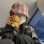 薄款 TUshu 复古格纹大版 前进帽～ins小众百搭鸭嘴帽贝雷帽画家帽