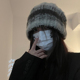 拉毛大版 Tushu 漆感中性风 毛线帽秋冬显脸小保暖百搭针织堆堆帽