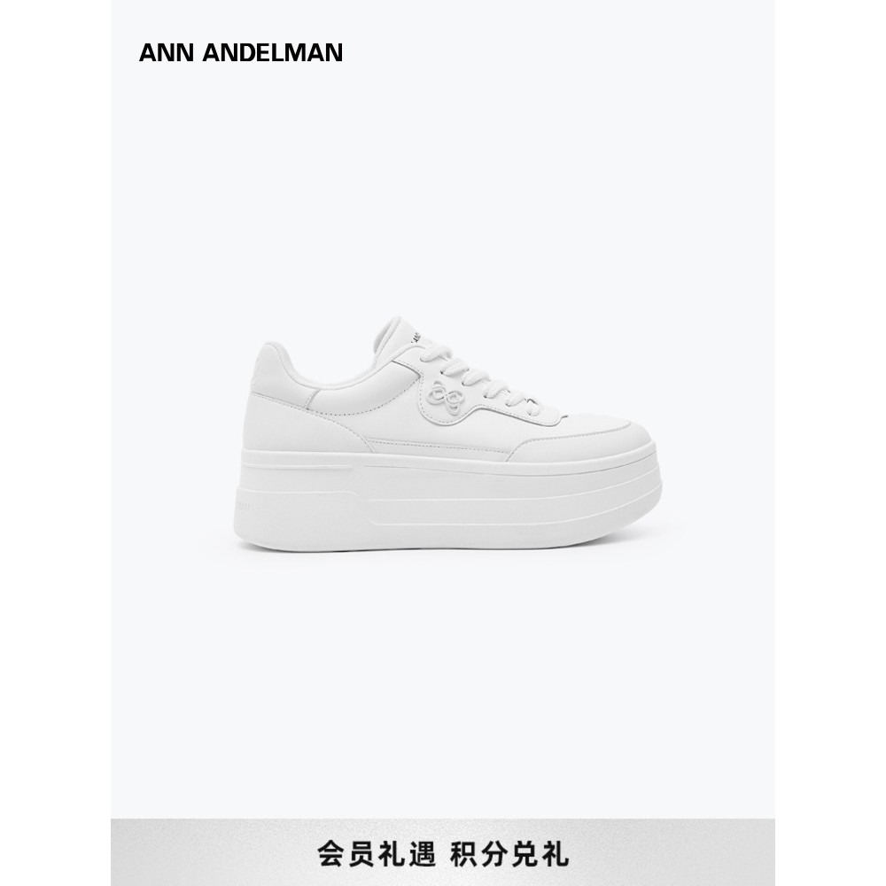 【明星同款】ANNANDELMAN Arcade Blanc厚底小白鞋皮质鞋