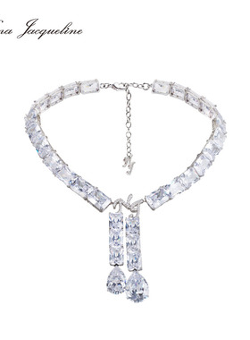 【鞠婧祎同款】NanaJacqueline锁骨炼性感轻奢珠宝水滴宴会项炼女