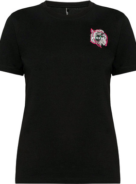 葡萄牙VERSUS/范瑟丝 春夏新品女士棉质白色狼贴花缝饰T恤