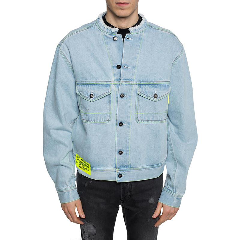 Marcelo Burlon County of Milan马克布龙浅蓝棉牛仔外套 CMYE010
