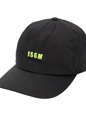 意大利 MSGM 男女同款黄色标识图案鸭舌帽帽子