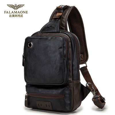 正品法莱阿玛尼轻奢男斜挎包休闲时尚通勤百搭男包包单肩包男士包