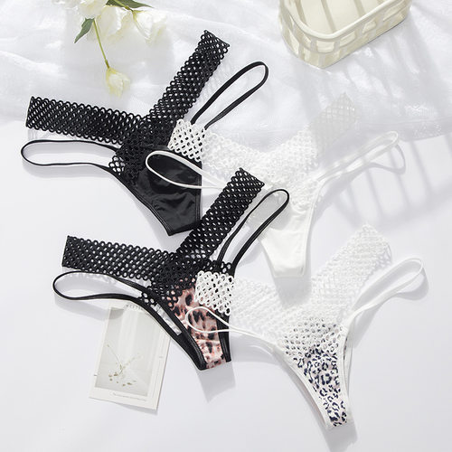 新款冰丝低腰细带性感内裤女T裤女交叉带丁字裤欧美辣妹夜店酒吧