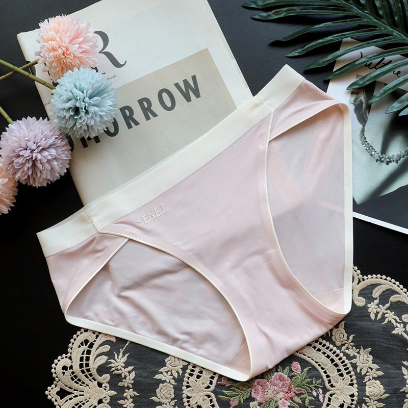 纯欲内裤女性感三角裤舒适透气超薄透气一片式无痕低腰包臀短裤头