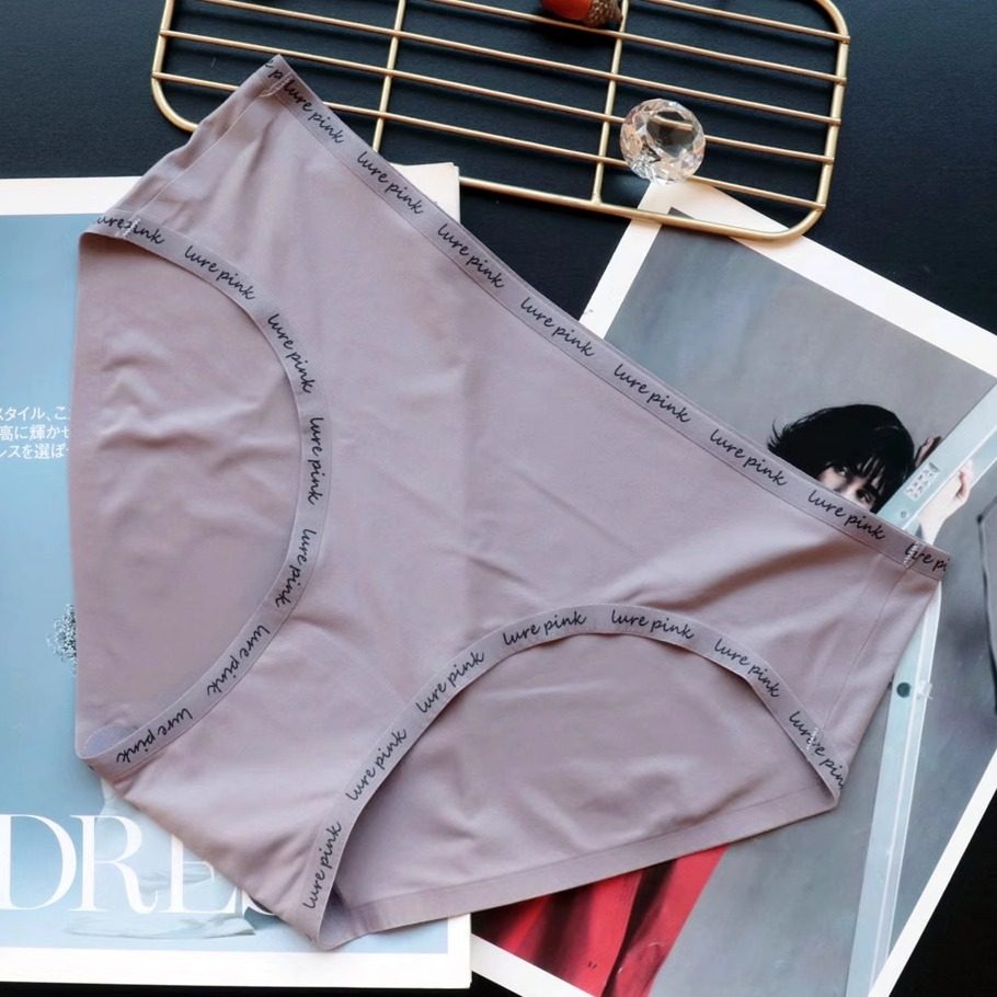 透气超薄女士三角裤贴胶无痕一片式女生内裤女低腰女式纯棉档运动