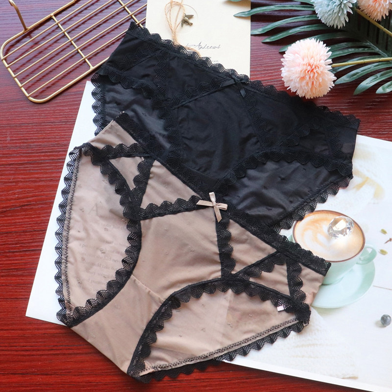小性感蕾丝内裤女棉质底裆冰丝高开叉纯欲情趣低腰三角裤少女短裤