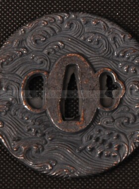 龙泉世剑 老款104克 海浪 合金刀镡 通用日本装具 刀镡