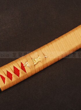 龙泉世剑 全新26cm 手柄 橙丝 双色梅花 合金配件 仿鱼皮 通用