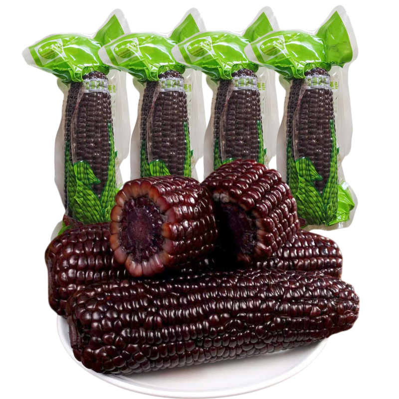 山西忻州特产黑糯玉米黑玉米糯玉米代餐玉米棒真空袋装180克*10根