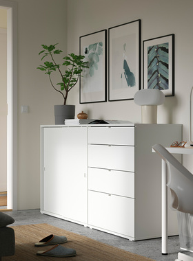 IKEA宜家维哈斯储物组合白色165x47x90厘米简约现代收纳柜储物柜