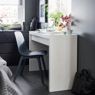 IKEA宜家马尔姆梳妆台白色120x41厘米家用卧室化妆桌书桌小户型用