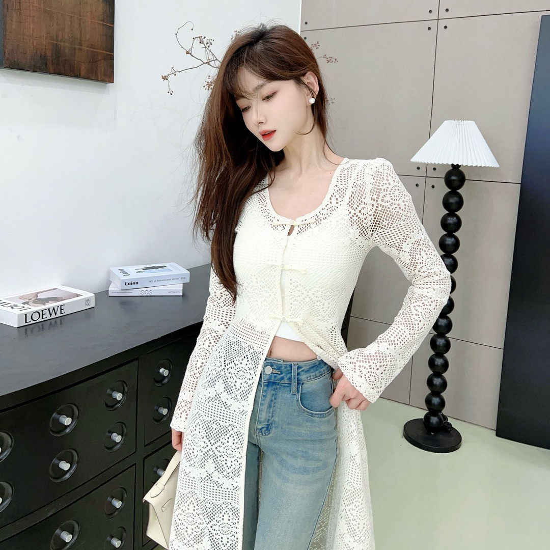 卡卡正品罩叠穿外搭长款开衫