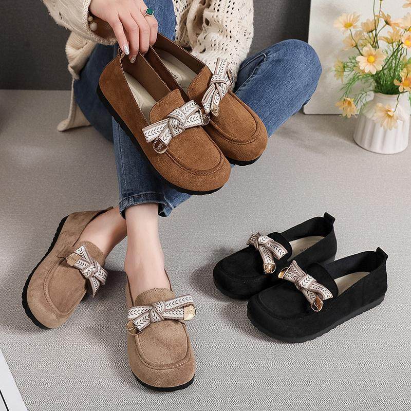 老北京布鞋女鞋黑色工作鞋平底单鞋时尚豆豆鞋一脚蹬中老年妈妈鞋,女鞋,浅口单鞋,淘宝优惠券,粉丝福利购,淘宝优惠卷