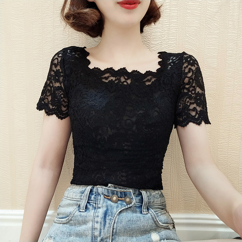 锁骨上衣女气质薄款紧身t恤