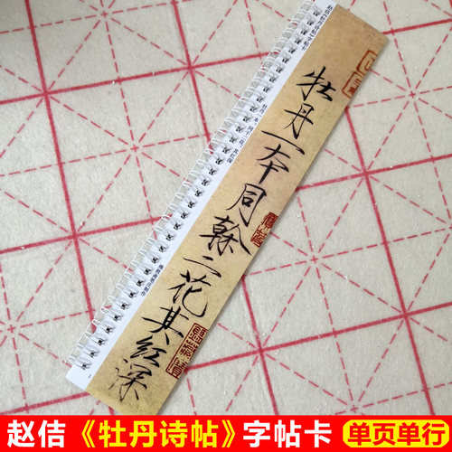 赵佶牡丹宋徽宗楷书近距离临帖