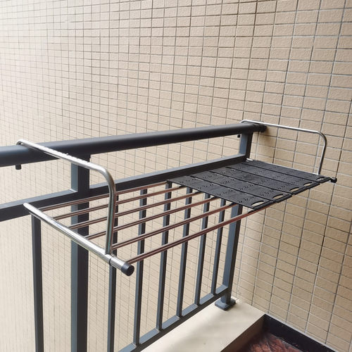 室外护栏窗户晒鞋架不锈钢挂衣杆