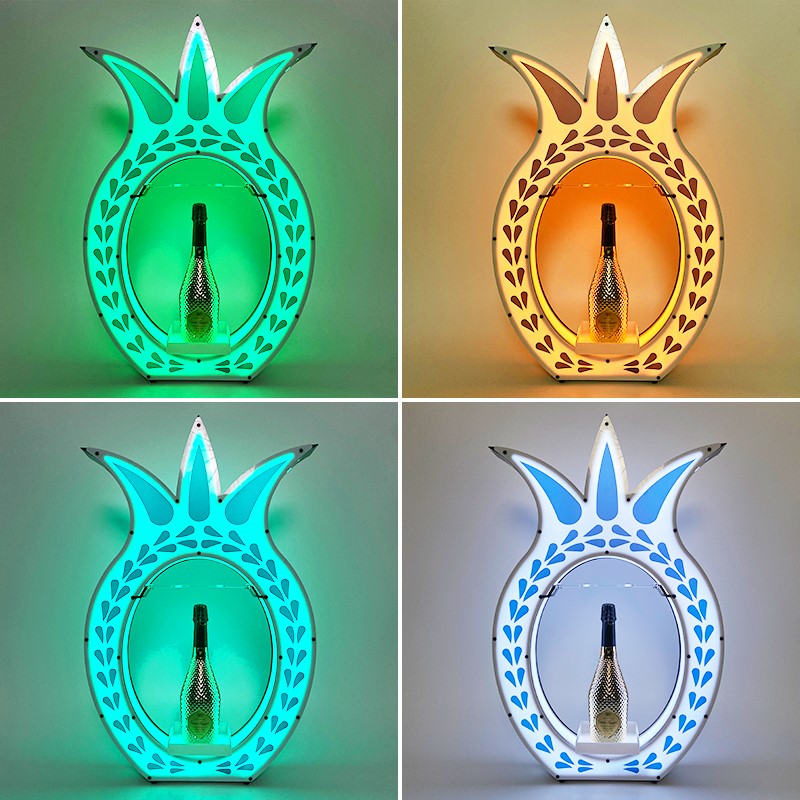 LED发光洋酒酒座酒架子酒吧红酒展示架出酒传酒酒托KTV香槟酒底托