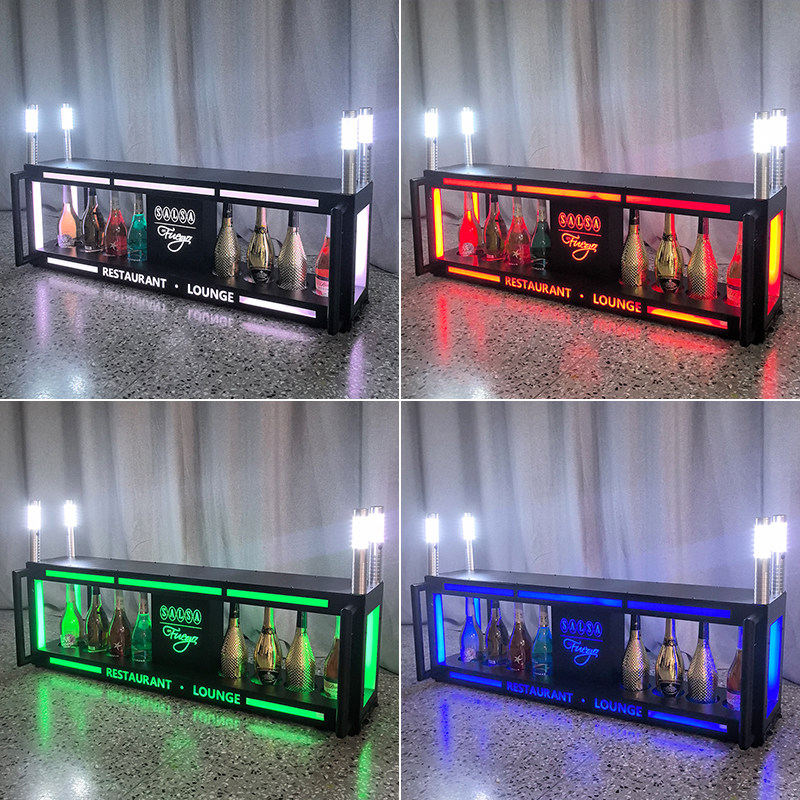 LED发光酒架红酒展示柜KTV红酒架充电发光酒座香槟发光酒架摆件