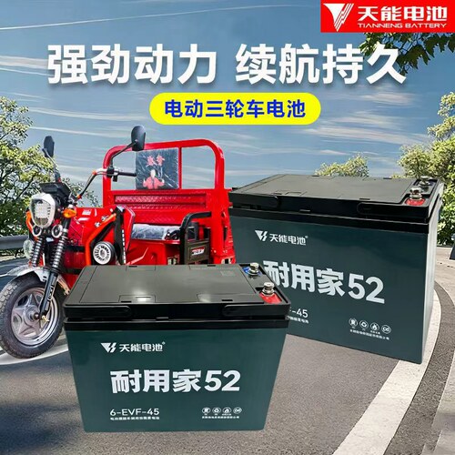 天能52安电池蓄电池12V60V