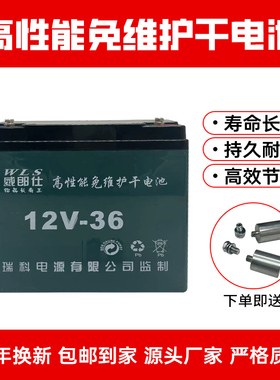 12v大容量蓄电池20ah36ah铅酸干电瓶户外摆摊照明音响水泵12伏电