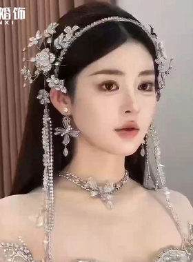涵汐水晶流苏轻奢发箍头饰套装