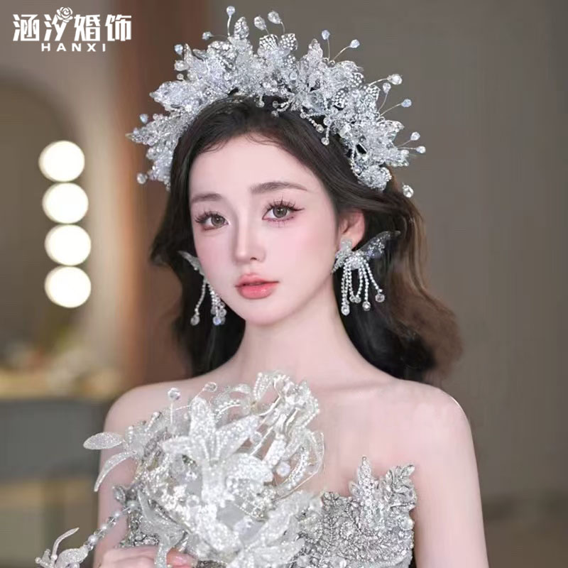 涵汐新款重工结婚新娘头饰皇冠